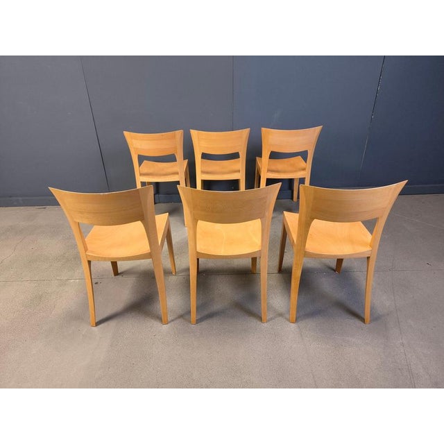 Vintage Oak Dining Chairs, Belgium, 1980s, Set of 6 For Sale - Image 4 of 16