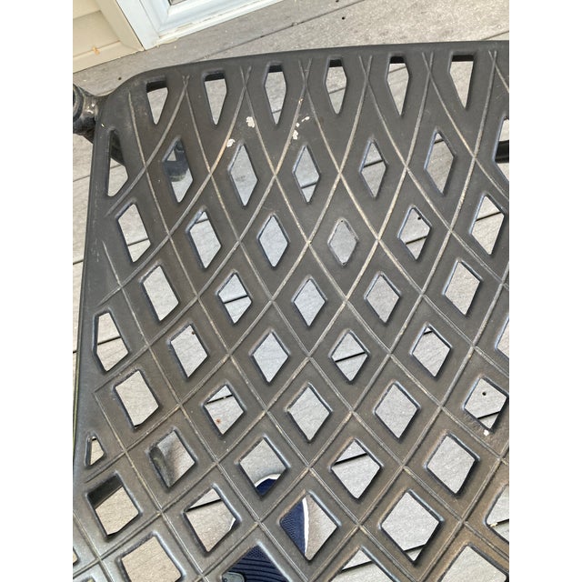 2000 - 2009 Patio Dining Set, Cast Aluminum, With Table and 4 Chairs in Very Good Condition For Sale - Image 5 of 8