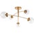 Prescott Medium Mobile Chandelier in Soft Brass with Clear Glass Designer: kate spade new york Fixture Height: 22" Min....