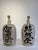 Pair of lamps crafted from gray-white glazed stoneware sake jars (tobin), Japan, first half of the 20th century. Each jar...