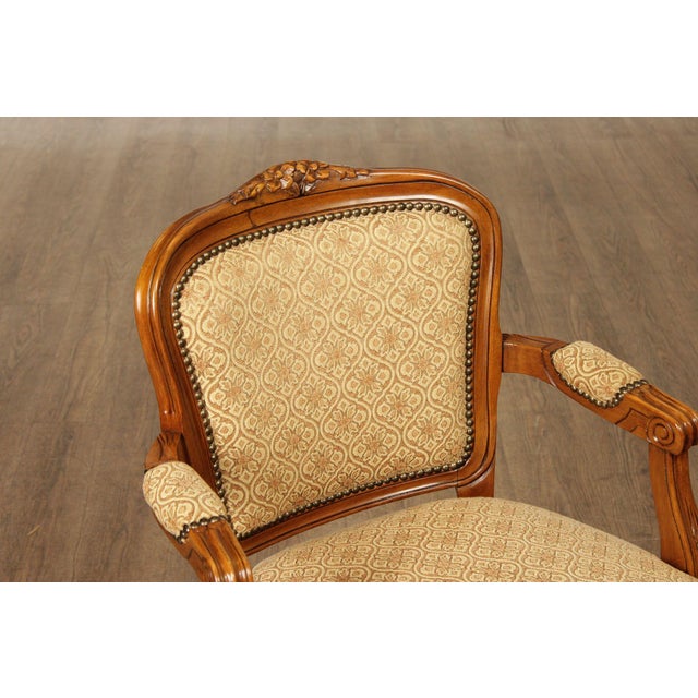 Late 20th Century French Louis XV Style Pair of Fauteuil Armchairs For Sale - Image 5 of 18