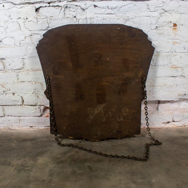 Early to Mid-20th Century Art Deco Hanging Mirror Decorative Carved Wood Fanned Side Panels For Sale - Image 9 of 18