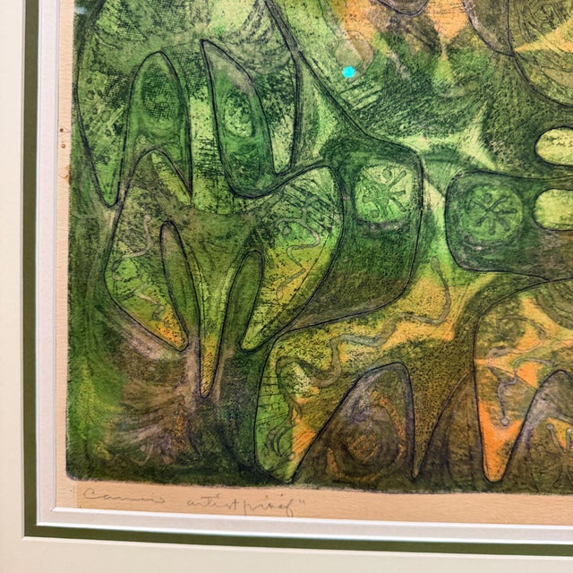 Original Abstract Etching Titled & Signed in Pencil Mid-Century Modern For Sale - Image 9 of 14