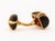 Metal Schlumberger X Tiffany & Co. Gold Enamel Cufflinks For Sale - Image 7 of 8