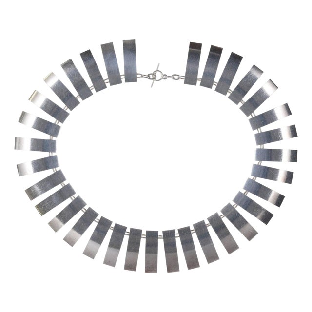 Arno Malinowski (1899-1976) Georg Jensen Mid Century Modern Sterling Necklace For Sale