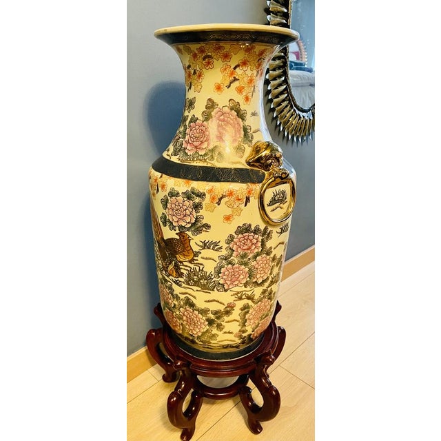 Vase with Gold Lion Ring by Chung Ah Porcelain Company, 1974 For Sale - Image 15 of 18