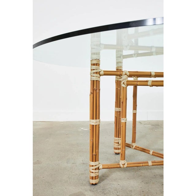 Wood McGuire Organic Modern Blonde Bamboo Hexagonal Dining Table For Sale - Image 7 of 13