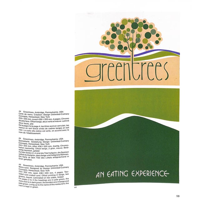 White "Menu Designs" 1981 Schmidt, Hanspeter For Sale - Image 8 of 12