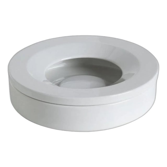 Angelo Mangiarotti “Barbados” Ashtray in White Ceramic, Italy, 1960s For Sale