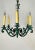 Wrought Iron Industrial Green Painted Chandelier, Circa 1930s For Sale - Image 9 of 11