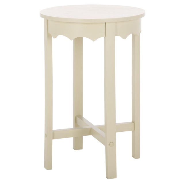 Seraphina Round Accent Table in Sand For Sale In Philadelphia - Image 6 of 8