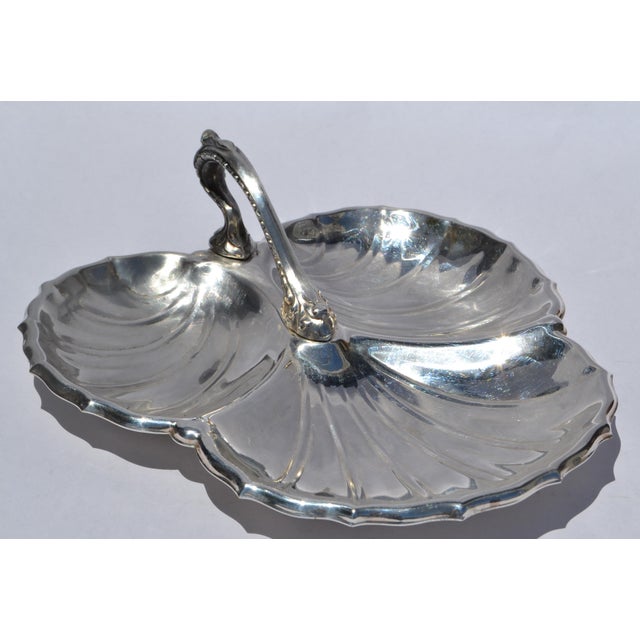 Charming Silverplate Serving Platter in Art Nouveau Style (circa 1890–1910) emphasized organic shapes, flowing lines, and...