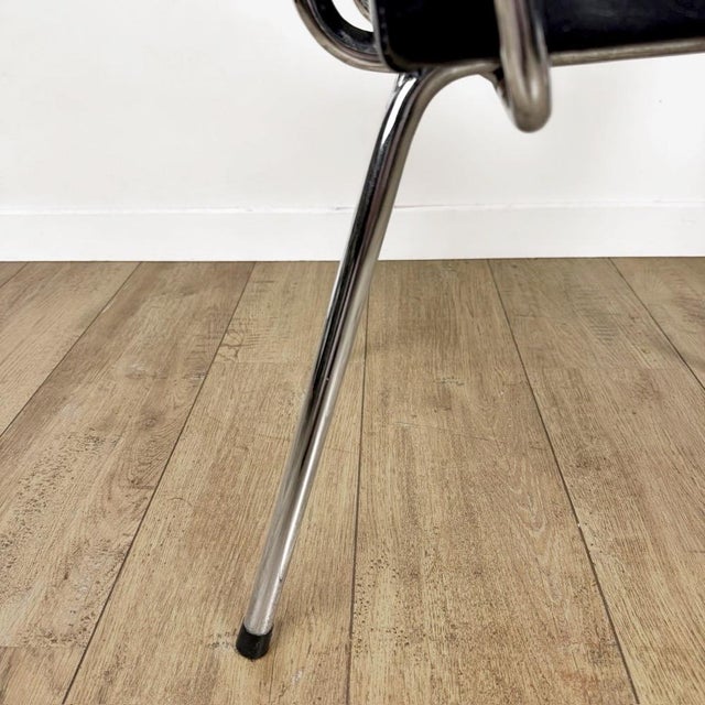 Black Vinyl Armchair by Wim Rietveld, 1950s For Sale - Image 9 of 13