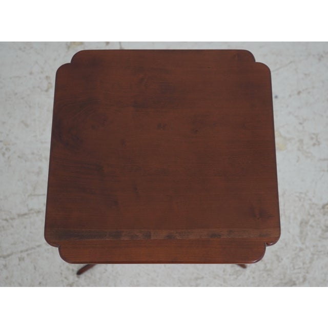 Traditional Eldred Wheeler Cherry Pedestal Candlestand For Sale - Image 3 of 14
