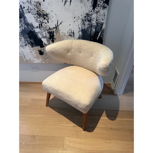 1960s 1960s Danish Shearling Chair For Sale - Image 5 of 5