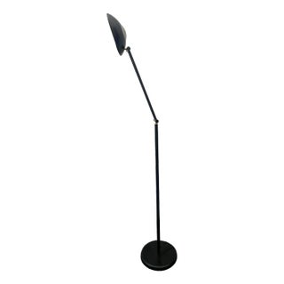 Adjustable Floor Lamp with Brass Details For Sale