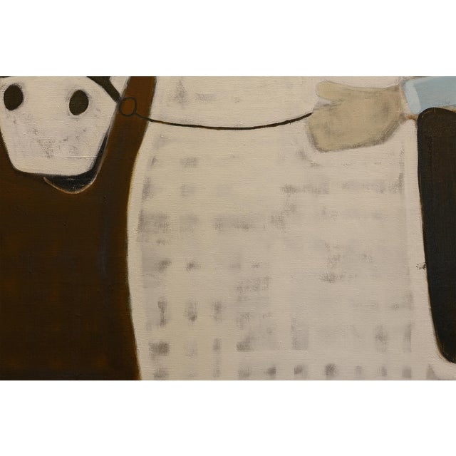 Large Contemporary Horse Painting. Man on Horseback - Marcus Aurelius 200 X 180 Cm For Sale - Image 9 of 14