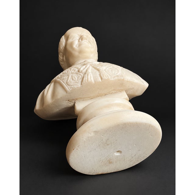 Italian School, Bust of Pope Pius IX, 1800s, Alabaster For Sale - Image 10 of 11