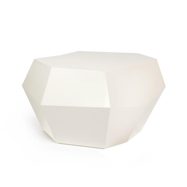Three Rocks Medium Coffee Table in White Lacquered from Insidherland For Sale - Image 4 of 4