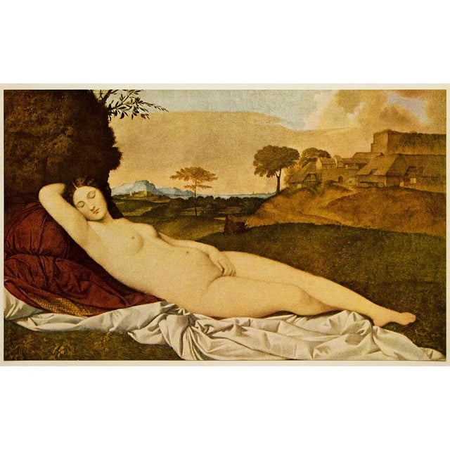 Ecru 1955 After Giorgione "Sleeping Venus", First Edition Vintage Full-Color Print For Sale - Image 8 of 8