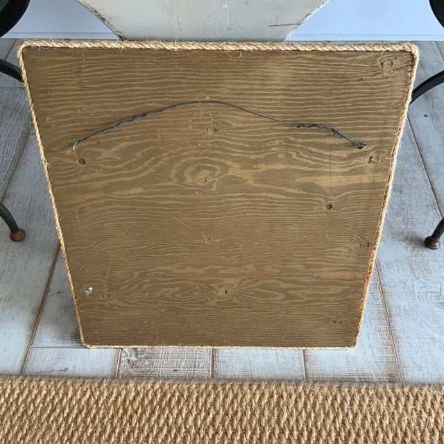 Vintage Tony Duquette-Style Seashell Mirror With Rope Trim For Sale In Los Angeles - Image 6 of 8