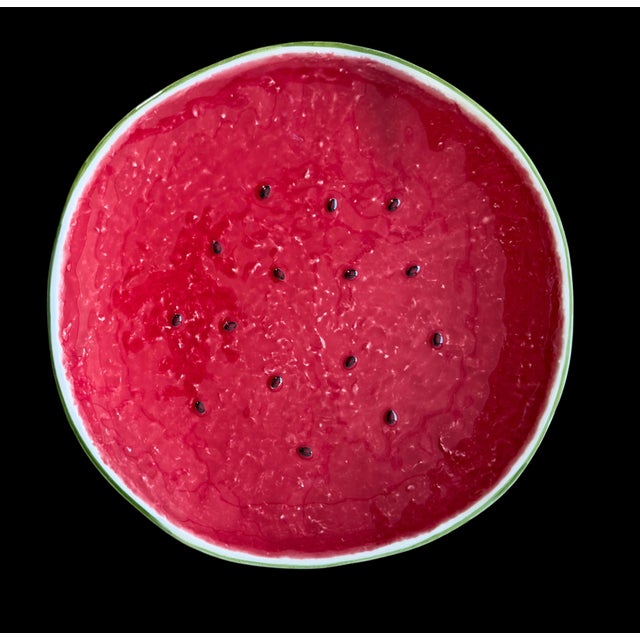 Ceramic Bordallo Pinheiro Watermelon Charger Plate Watermelon Plates Platter For Sale - Image 7 of 15