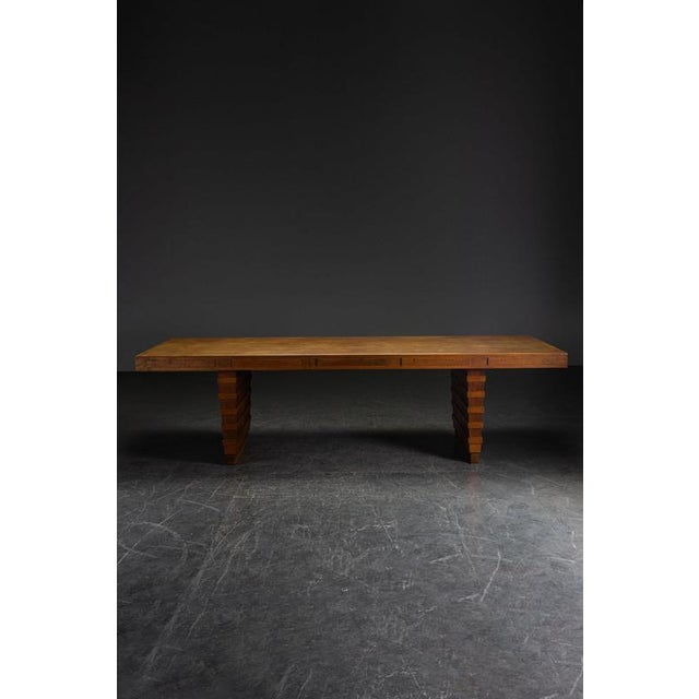 1950s Architectural Dining Table by Plinio Marconi, 1950s For Sale - Image 5 of 13