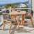Transitional Hi Teak Oslo Teak Outdoor Stacking Armchair 2pc For Sale - Image 3 of 5
