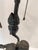 Metal Antique Bronze Lamp Featuring a Girl Holding a Dove by A. Messina For Sale - Image 7 of 14