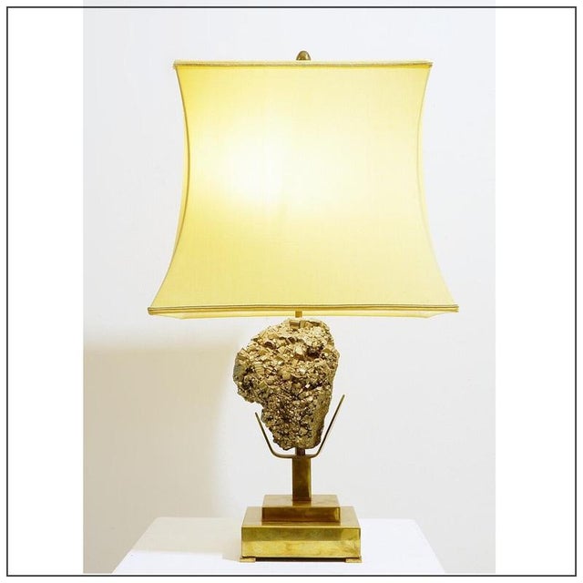 Mid-Century Pyrite Stone Table Lamp For Sale - Image 15 of 15