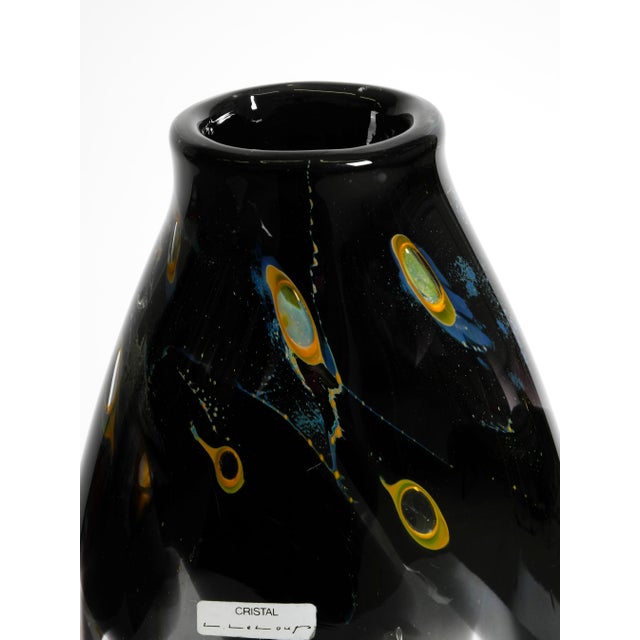 Signed Crystal Glass Vase by Louis Leloup for Val Saint Lambert, Belgium, 1970s For Sale - Image 16 of 18