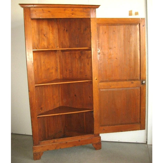 Antique Corner Cabinet in Fir, 1890s For Sale - Image 15 of 18