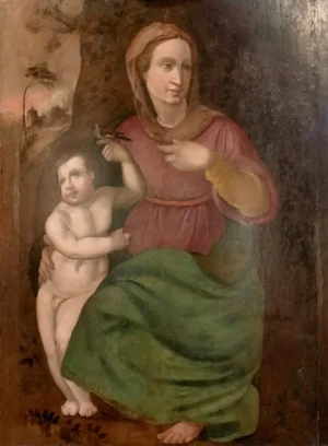 Tuscan Artist, Renaissance Figures, 16th Century, Oil on Board