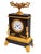 Charles X Gilt and Patinated Bronze Mantel Clock, circa 1830, with a circular enamel dial, the movement strike on bell,...