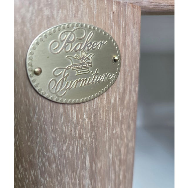 Asian Mid 20th Century Pair of Cerused Walnut "Far East" Restored Nightstands/End Tables by Michael Taylor for Baker Furniture For Sale - Image 3 of 14
