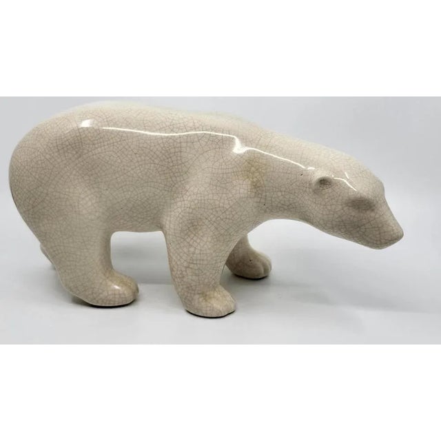 Ceramic Art Deco Polar Bear in Ceramic from LV Ceram, 1930s For Sale - Image 7 of 7