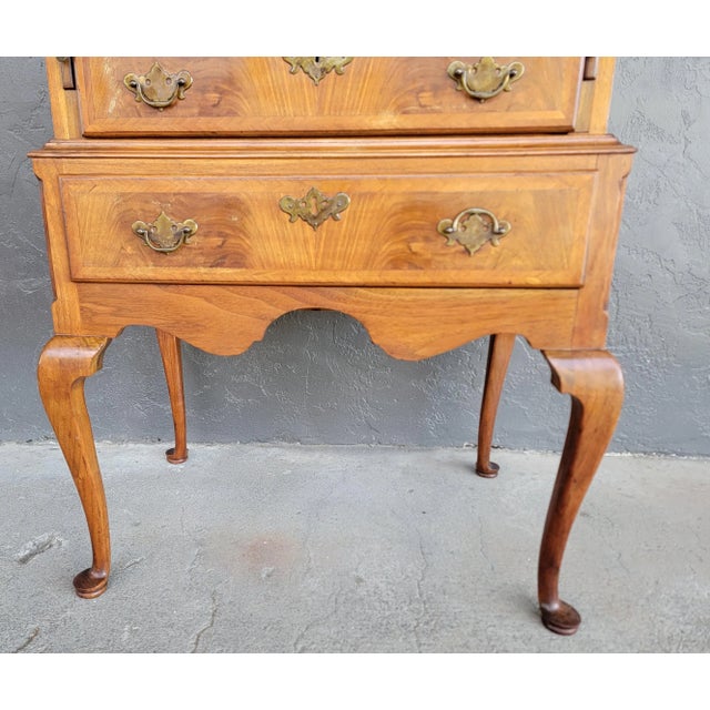 Queen Anne Antique Queen Anne Secretary Desk 19th Century For Sale - Image 3 of 18