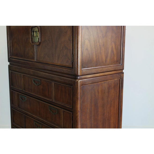 Mid Century Walnut Highboy Chest of Drawers For Sale In Miami - Image 6 of 10