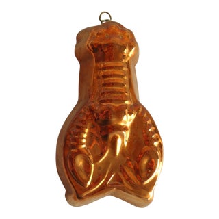 Vintage Copper Lobster Mold For Sale