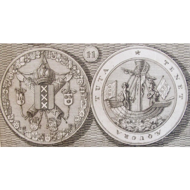 Paper Original 1745 British Engravings, Medals of King William III - A Pair For Sale - Image 7 of 8