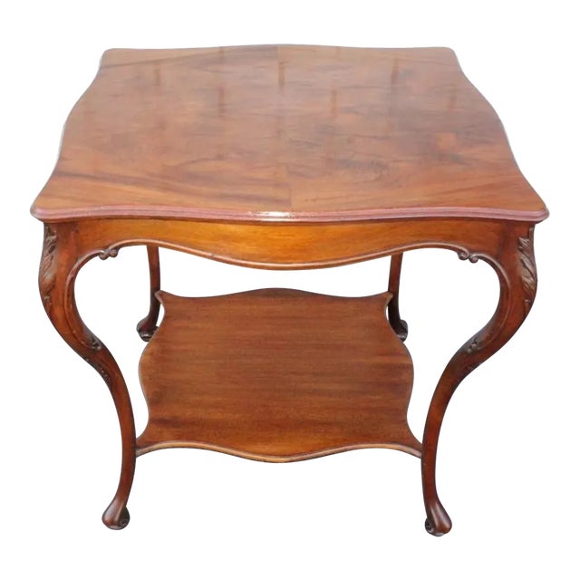 English Book Matched Mahogany American Made Center Table For Sale