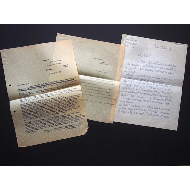 This correspondence by léon gischia to nesto jacometti, written in french, between 1954-55, is composed of 3 items,...
