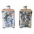 Antique 18th Century Dutch Delft Faience Tea Caddies with Silver Lids in the Chinese Kangxi Taste - A Pair For Sale