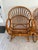 Beautiful pair of vintage rattan lounge chairs. Sure to make a statement!