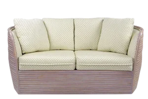 1980s Baker Bombe Rattan Settee