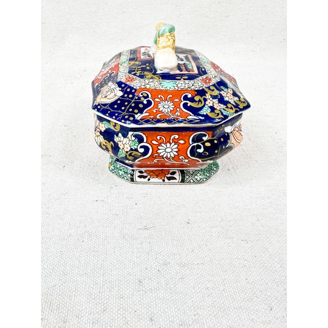 Early 18th Century Antique Regency Coalport Imari Porcelain Covered Trinket Box - Pattern 430 For Sale - Image 5 of 13