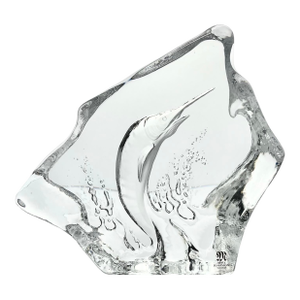 Mats Jonasson X Målerås Crystal Sword Sail Fish Paperweight Sculpture