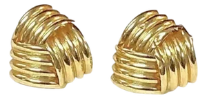 Vintage 14k Gold Knot Motif Earrings, a Pair