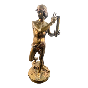 Jean-Baptiste Germain "Le Torrent" Bronze Sculpture for Tiffany &Co, Signed 1890