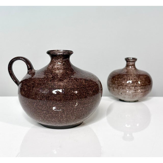 Studio Ceramic Art Jug and Vase from Elli & Walter Serocka, Germany, 1970s, Set of 2 For Sale - Image 4 of 18